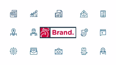 Marka sesi ve tonu kavramını temsil eden, dijital kanallarda tutarlı iletişimi simgeleyen marka görseli